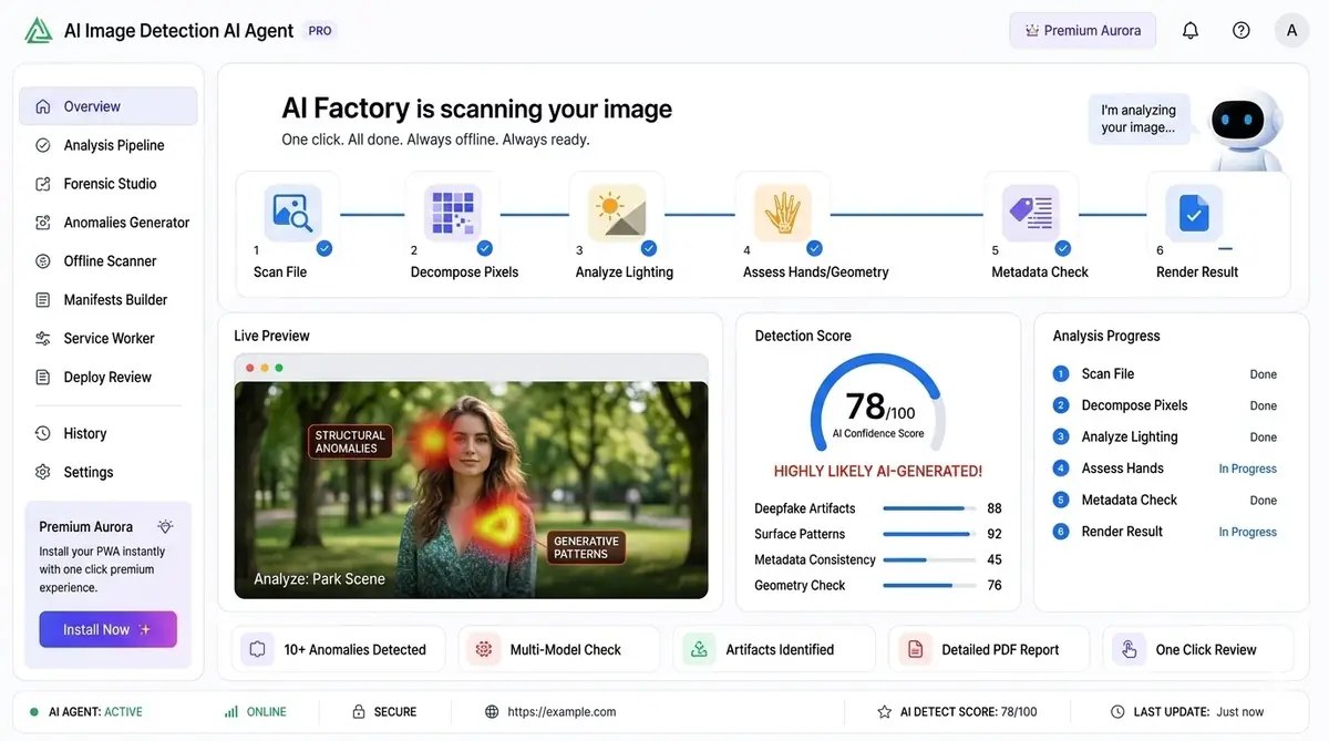 AI Bug Identifier Agent — example of the AI tool dashboard software